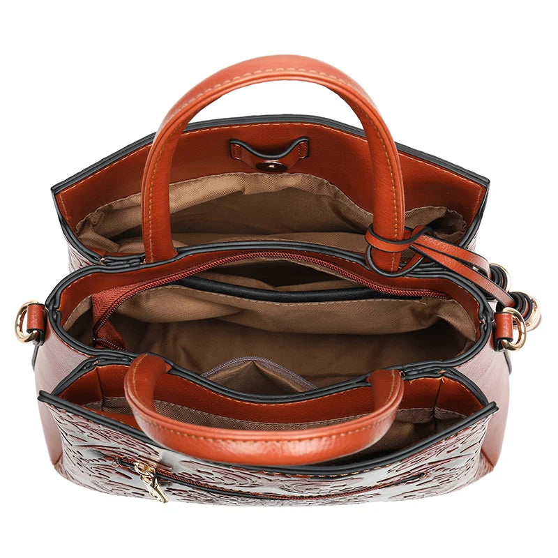 ElegancePU β Luxury Embossed Large Capacity Tote Bag