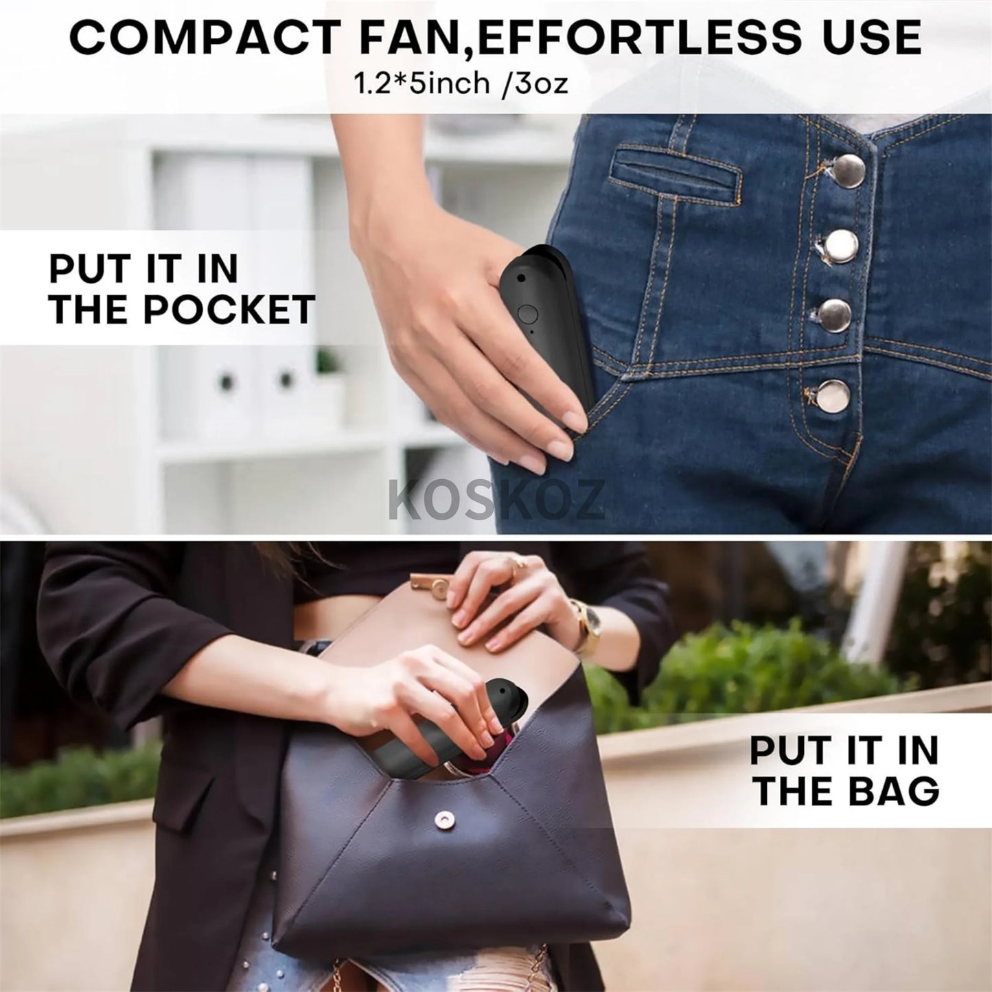 Handheld Mini Fan β USB Rechargeable Pocket Fan & Power Bank for Travel & Summer Use