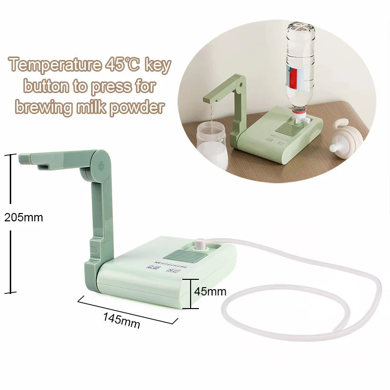 Portable Instant Hot Water Dispenser β Folding Travel Electric Kettle & Bottle Pump (EU Plug)