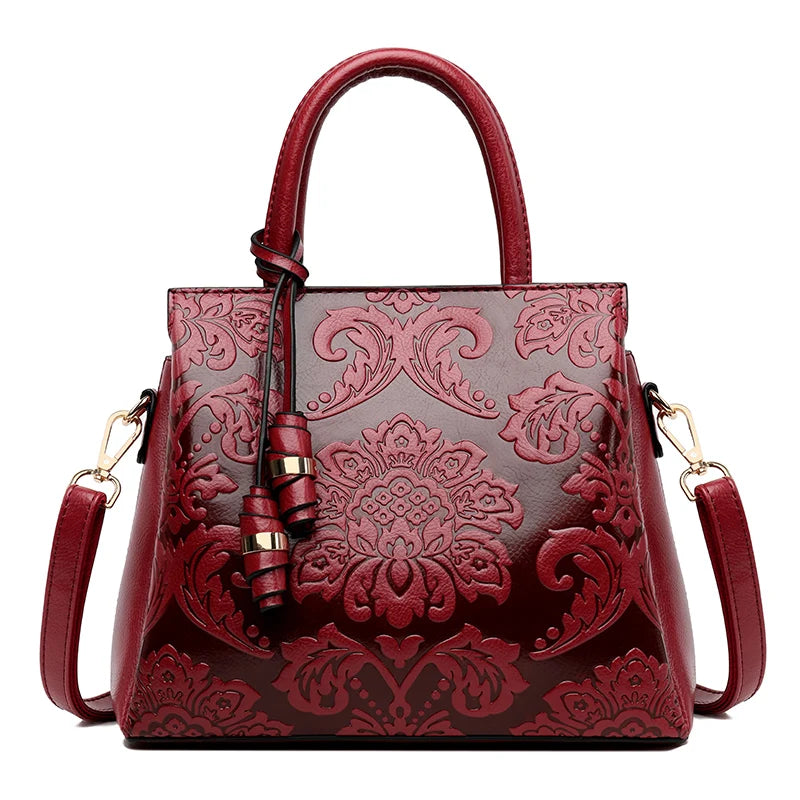 ElegancePU β Luxury Embossed Large Capacity Tote Bag