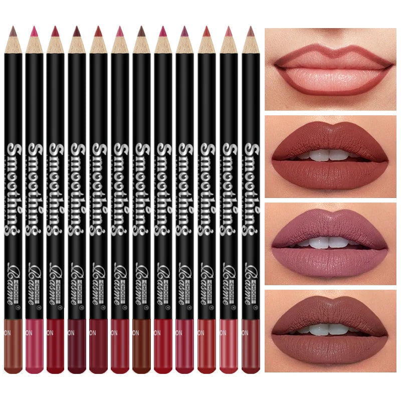 LuxeLips β 12PCS Matte Lipstick Gift Set with Lip Liner & Gloss