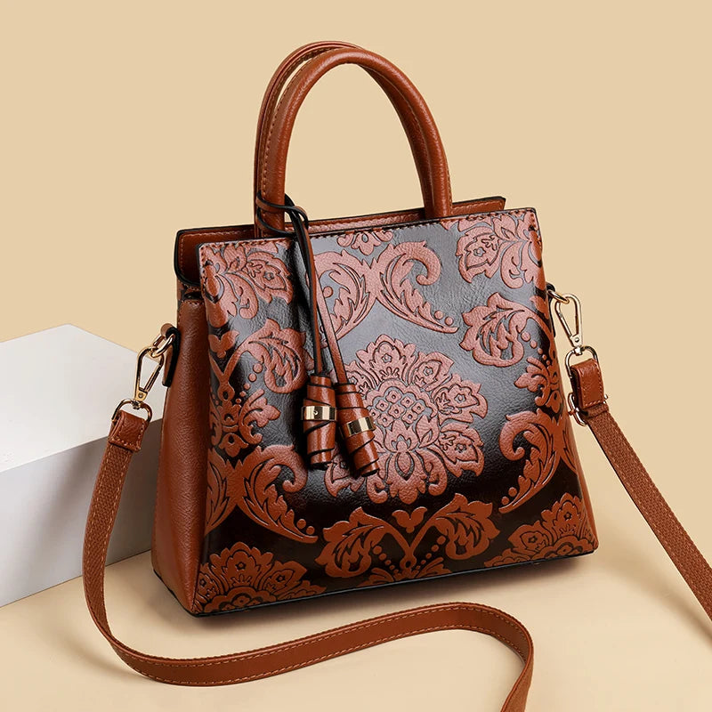 ElegancePU β Luxury Embossed Large Capacity Tote Bag