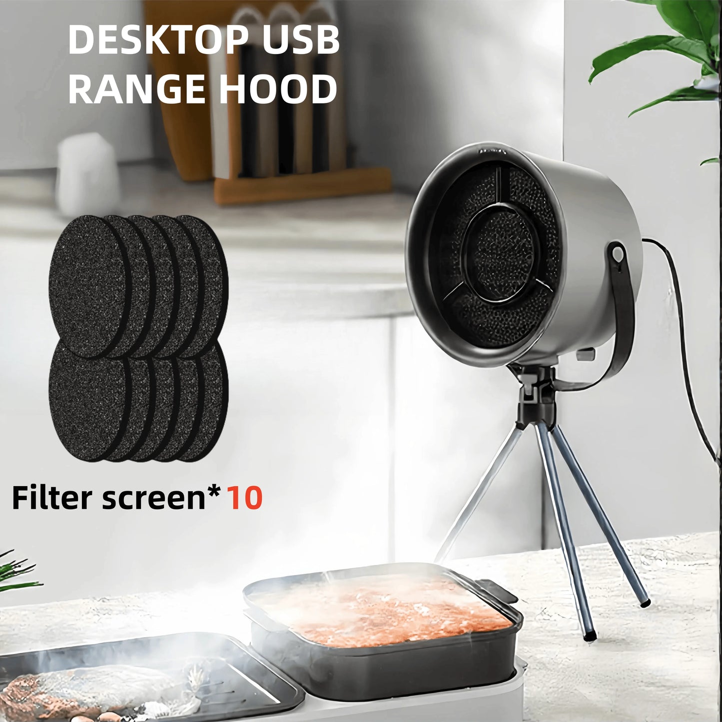 USB Desktop Range Hood β Portable Cooker Hood with Large Suction for Small Kitchens & BBQ