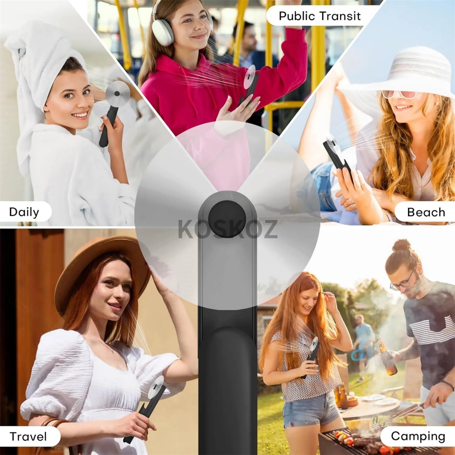 Handheld Mini Fan β USB Rechargeable Pocket Fan & Power Bank for Travel & Summer Use