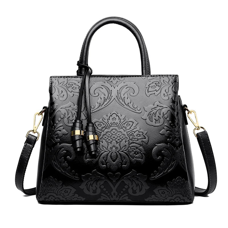 ElegancePU β Luxury Embossed Large Capacity Tote Bag