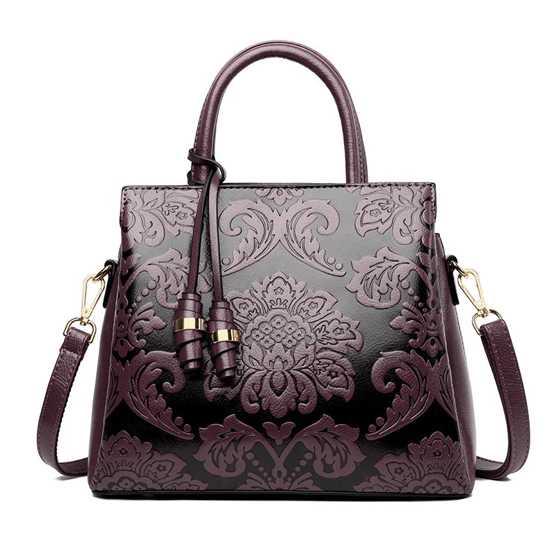 ElegancePU β Luxury Embossed Large Capacity Tote Bag