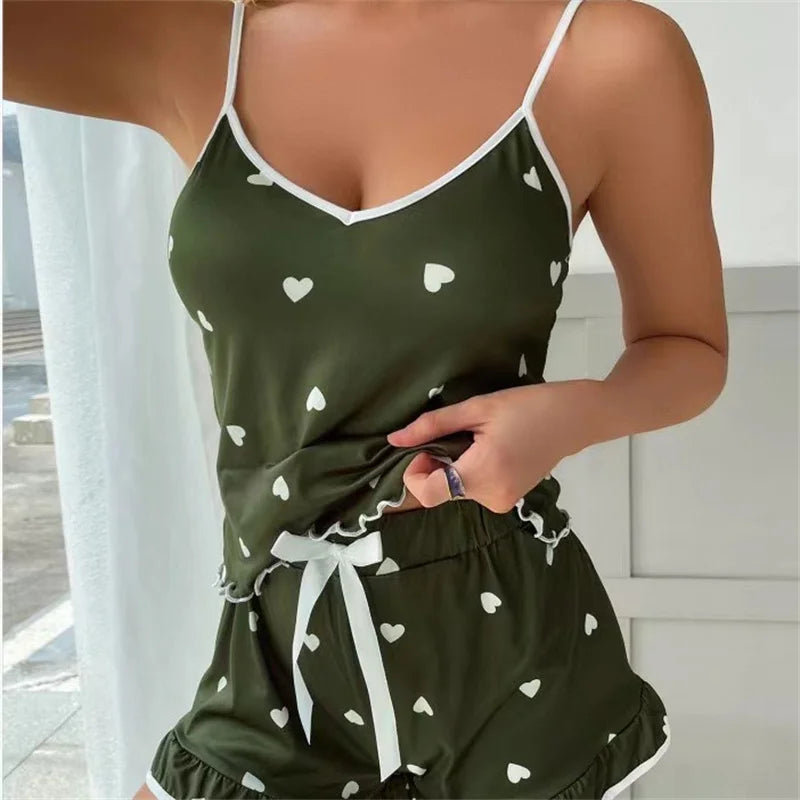 BreezyBloom – Plus Size Summer Pajama Set