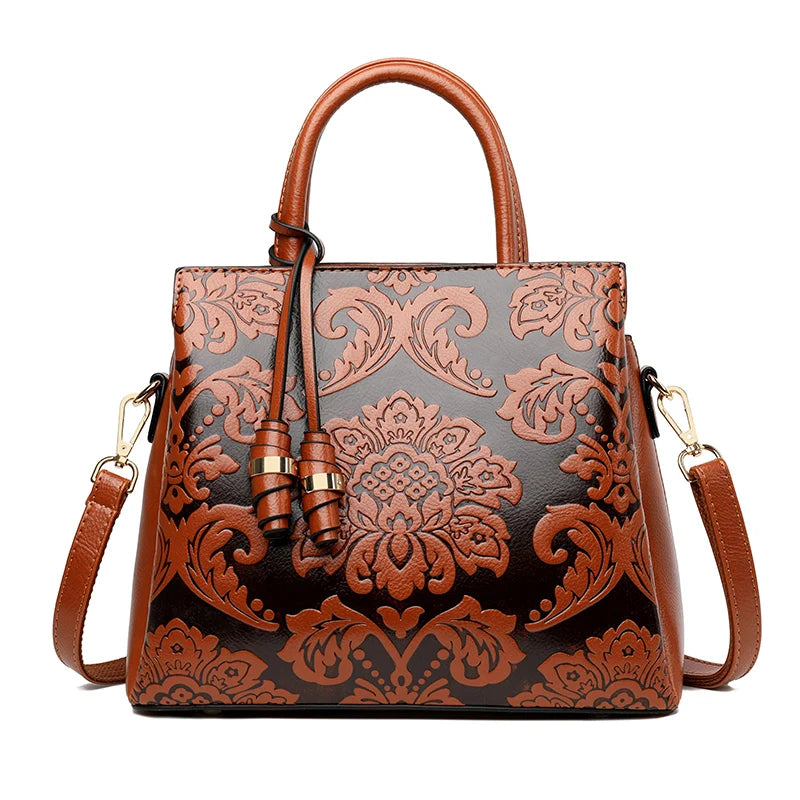 ElegancePU β Luxury Embossed Large Capacity Tote Bag