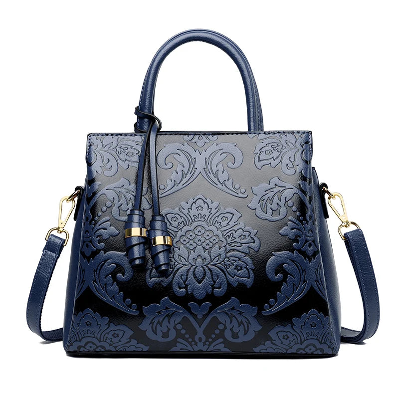 ElegancePU β Luxury Embossed Large Capacity Tote Bag