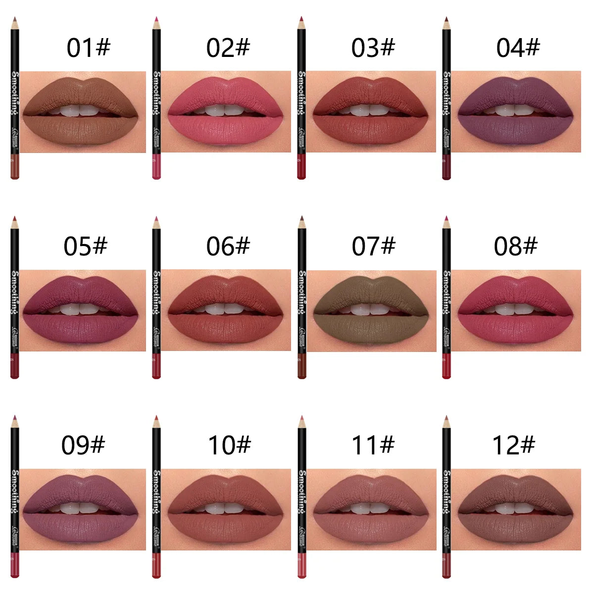 LuxeLips β 12PCS Matte Lipstick Gift Set with Lip Liner & Gloss