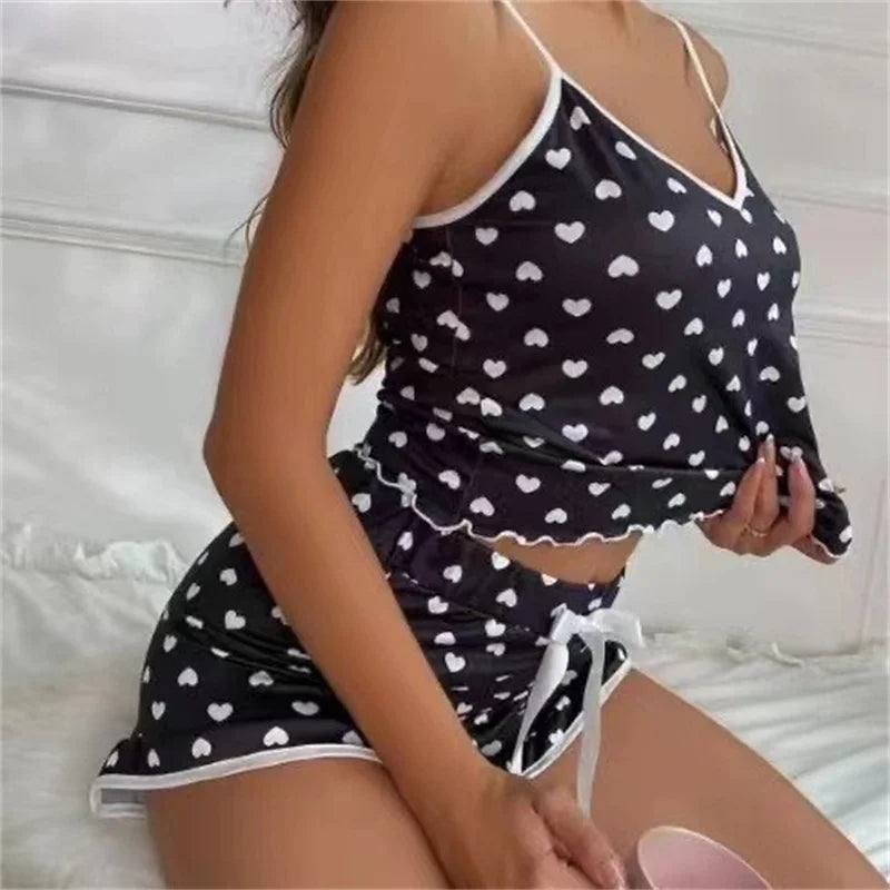 BreezyBloom – Plus Size Summer Pajama Set