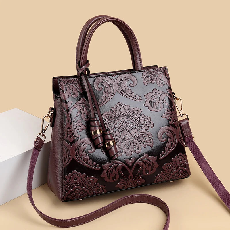 ElegancePU β Luxury Embossed Large Capacity Tote Bag