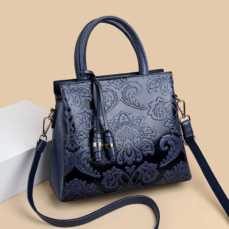 ElegancePU β Luxury Embossed Large Capacity Tote Bag