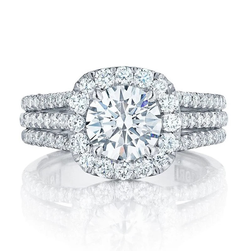 Huitan Trendy Women’s Cubic Zirconia Engagement & Wedding Rings