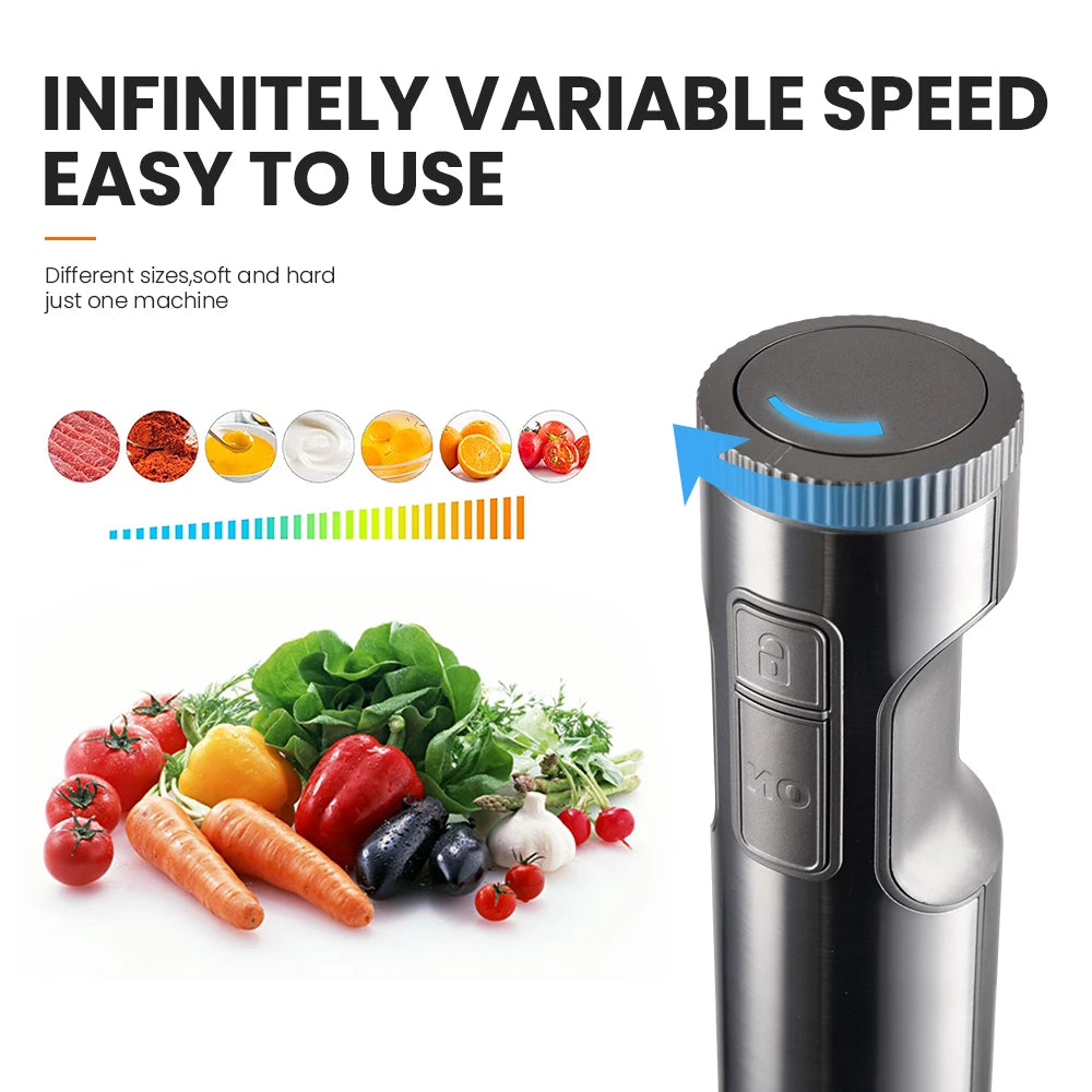 4-in-1 Hand Blender β 1000W Stick Mixer with Beaker & Chopper