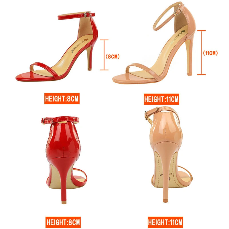 BIGTREE GlamLift β 11cm Patent Leather Stiletto Heels