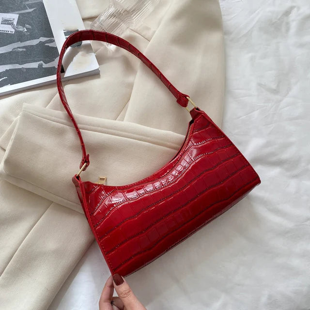 Alligator Pattern PU Leather Underarm Bag β Chic & Compact