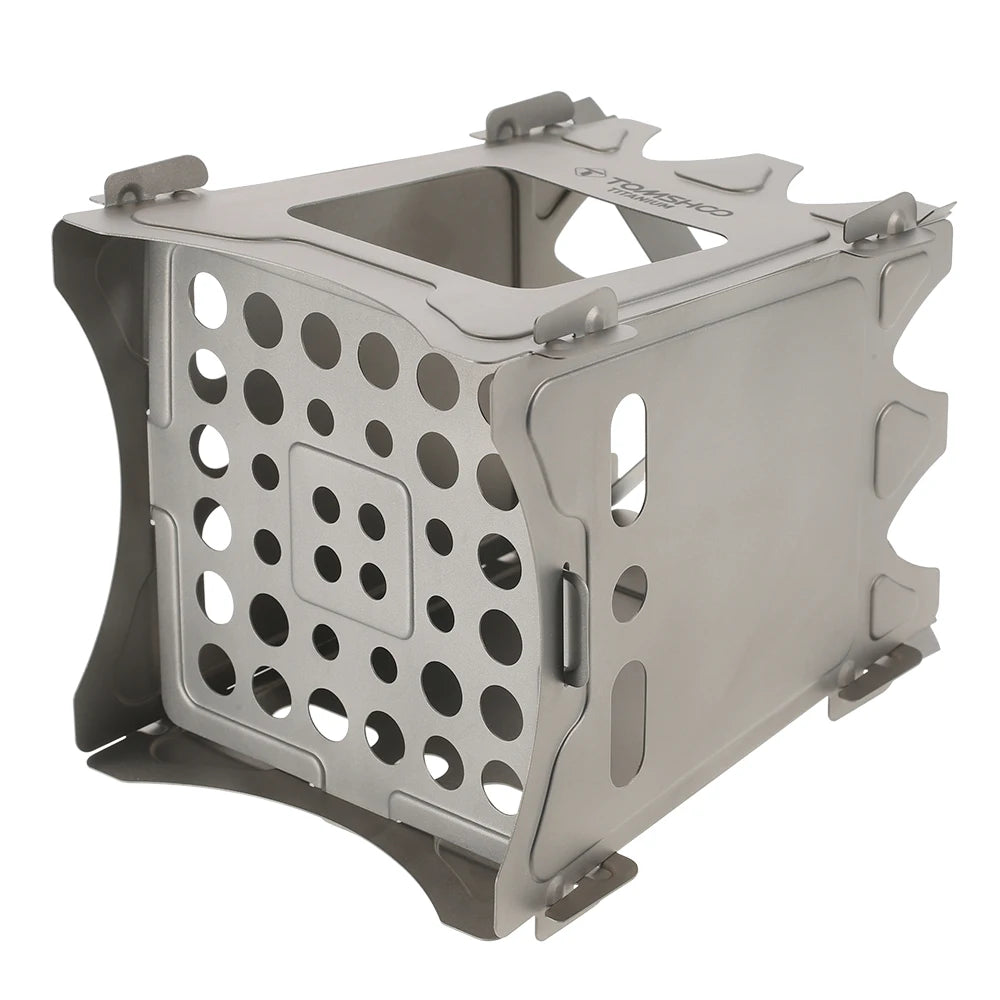 TOMSHOO Titanium Wood Stove β Ultralight Folding Camping Stove for Hiking & Cooking
