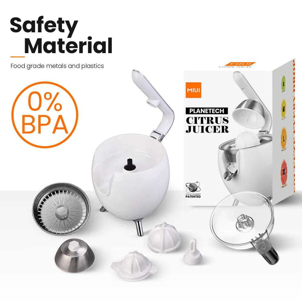 MIUI 850W Citrus Juicer β Stainless Steel Electric Orange & Lemon Press with Die-Cast Handle