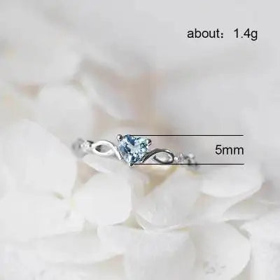 Huitan Heart Zircon Ring β Romantic Gift for Her