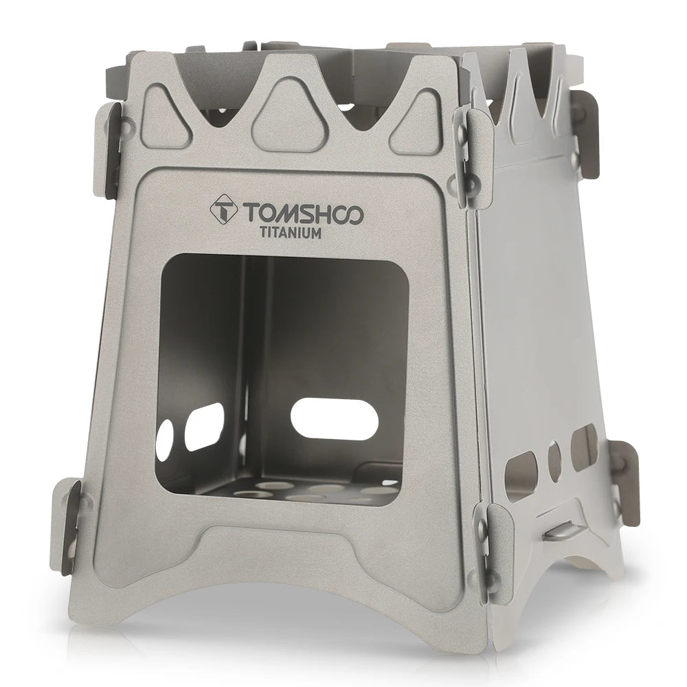 TOMSHOO Titanium Wood Stove β Ultralight Folding Camping Stove for Hiking & Cooking