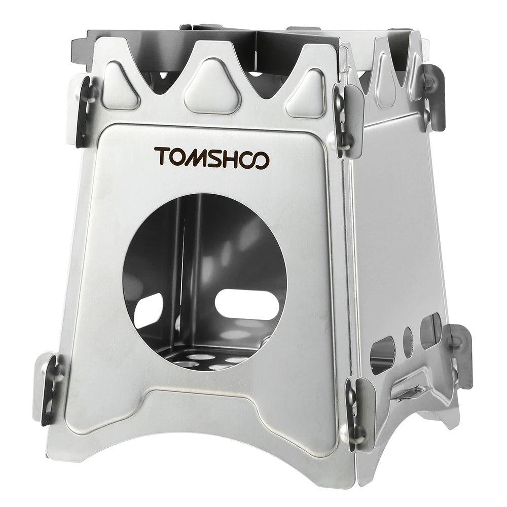 TOMSHOO Titanium Wood Stove β Ultralight Folding Camping Stove for Hiking & Cooking