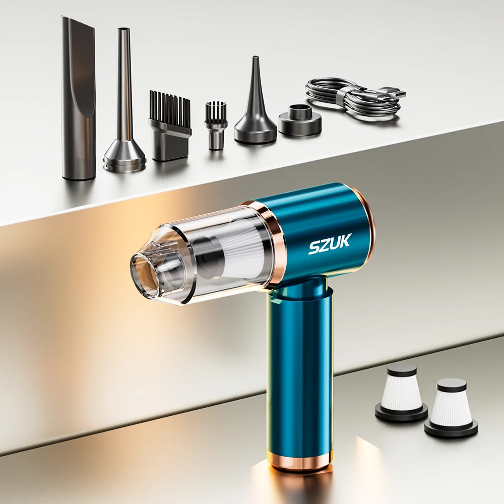 SZUK Mini Car Vacuum Cleaner β 165000Pa Wireless Handheld Vacuum with Powerful Suction