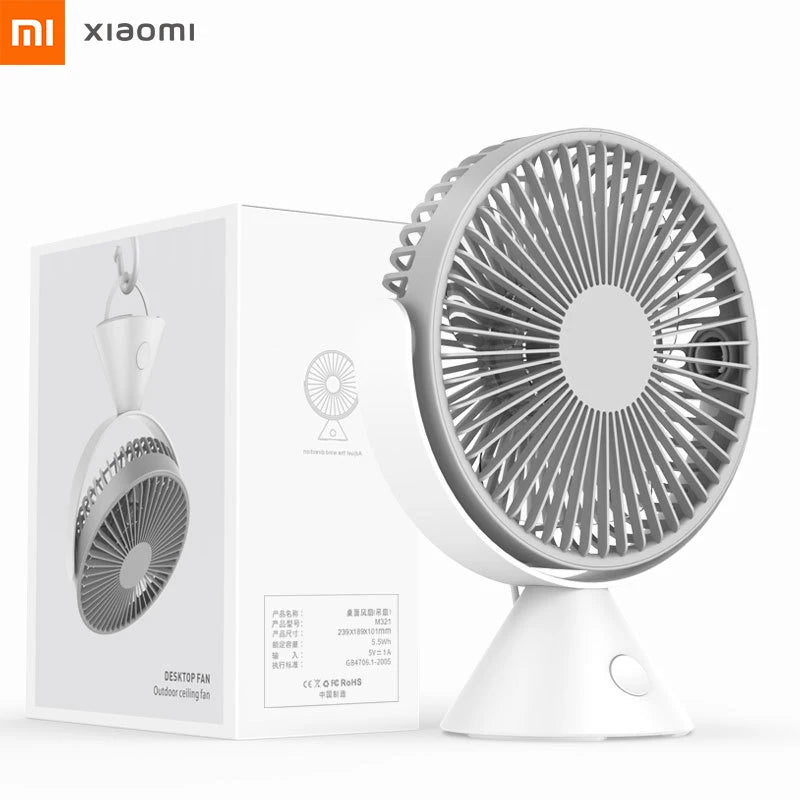 Xiaomi Smart Portable Desk Fan β USB Brushless Turbine Cooling Fan, Hangable & Upright