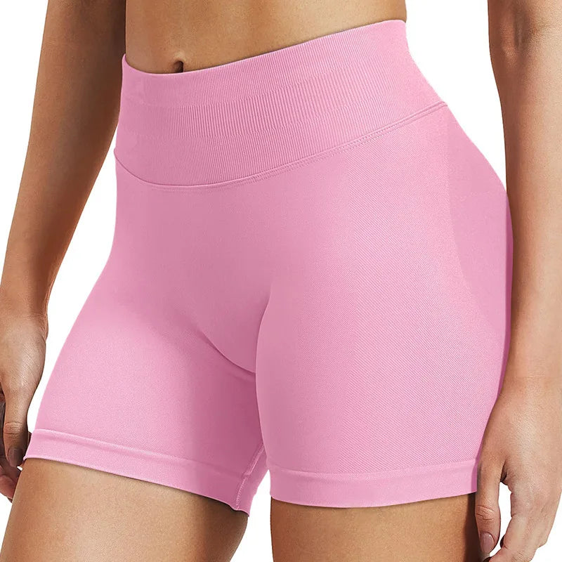 4.5'' Scrunch Bum Impact Gym Shorts β Seamless Ribbed Waist Yoga & Running Shorts