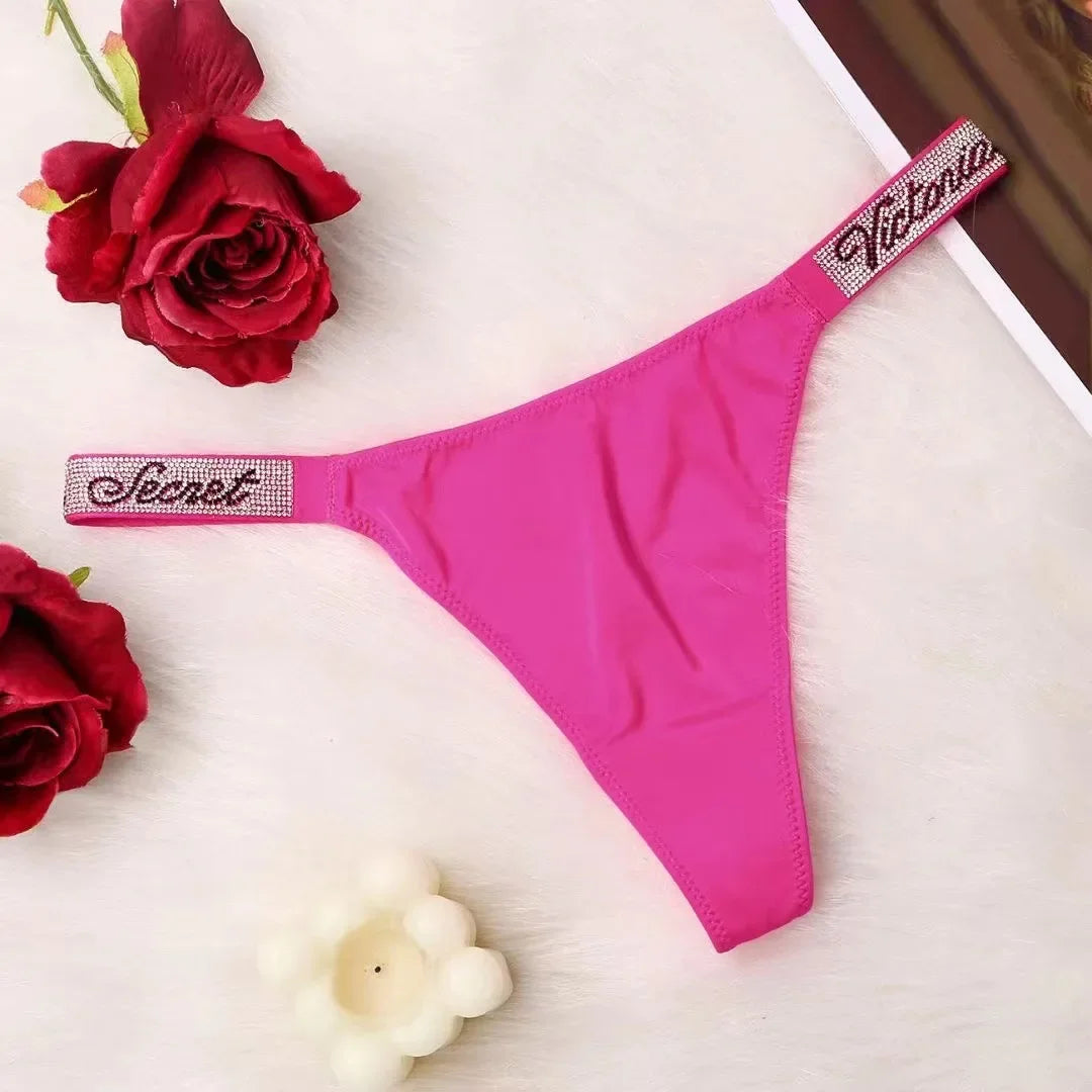 Lace Eyelash Cutout Thong – Ultra-Thin Sexy Panties with Metal Label