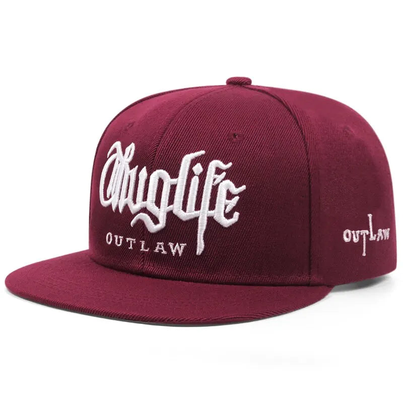 Thug Life Embroidered Snapback Cap β Adjustable Hip-Hop Baseball Hat for Adults