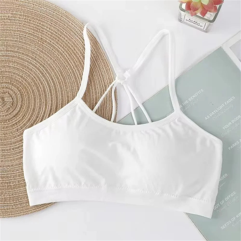 Heart Strap Sports Bra β Wireless Padded Wrap Top for Yoga & Fitness