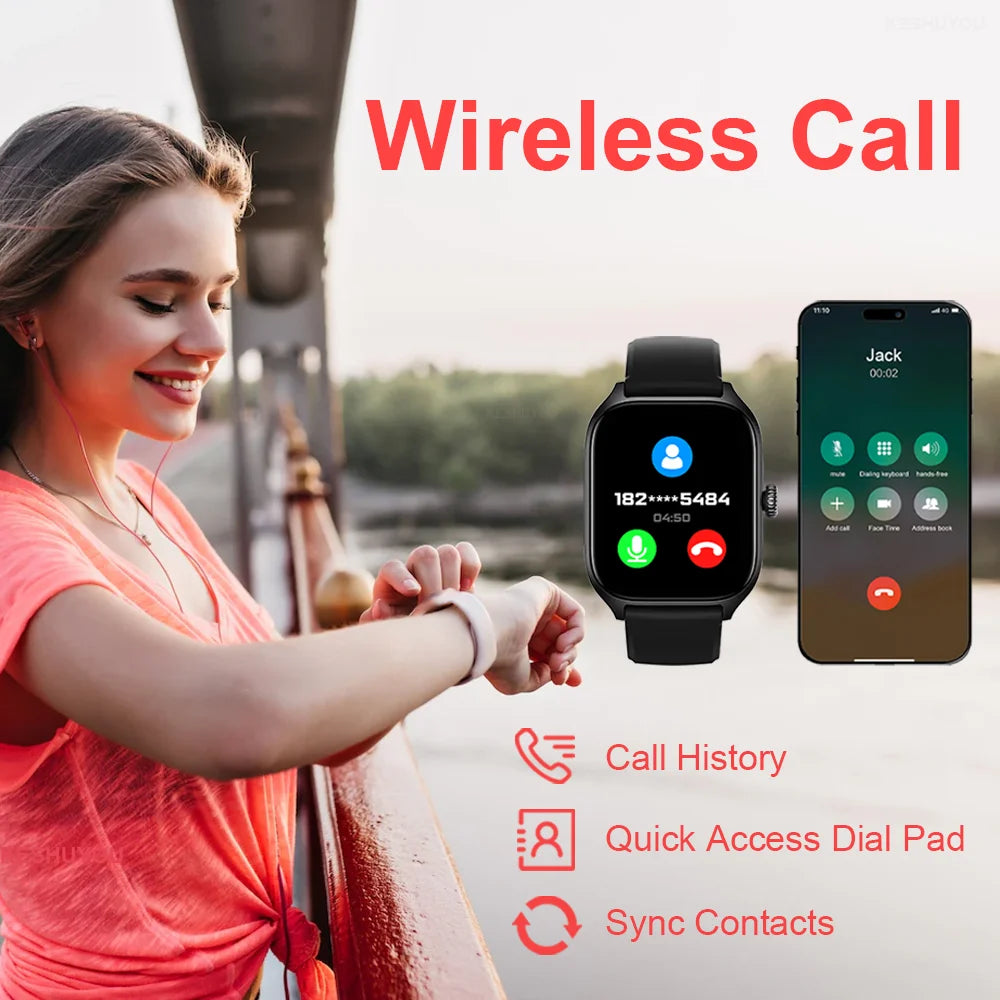 H9 Smart Watch 2.01" HD Screen β Call, Message, Fitness & Weather for Men & Women