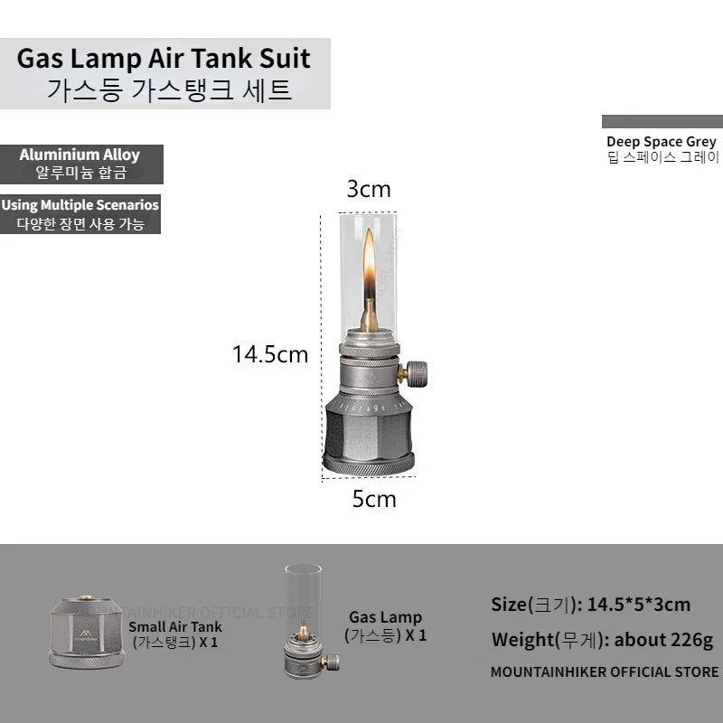 MOUNTAINHIKER Retro Outdoor Gas Light β Decorative Camping Lantern for Ambience & Lighting