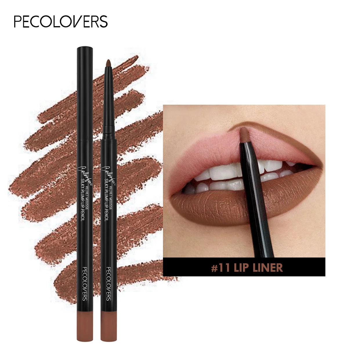Waterproof Matte Lip Liner Pencil β 12 Long-Lasting Colors