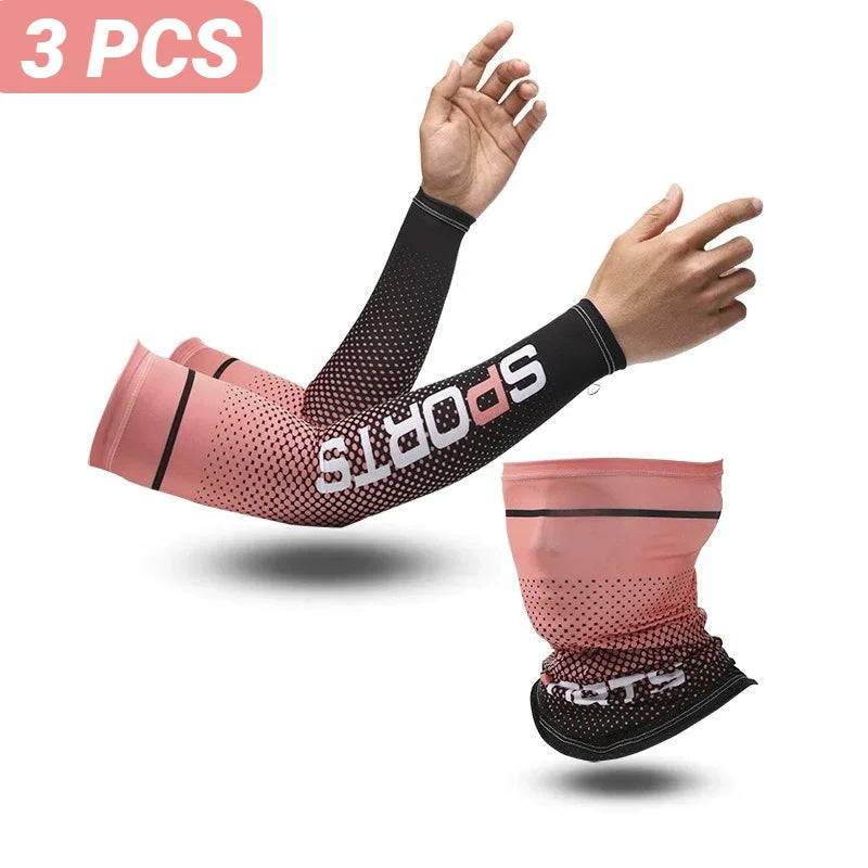 2PCS Ice Silk UV Protection Arm Sleeves β Cooling Sun Sleeves for Outdoor Sports
