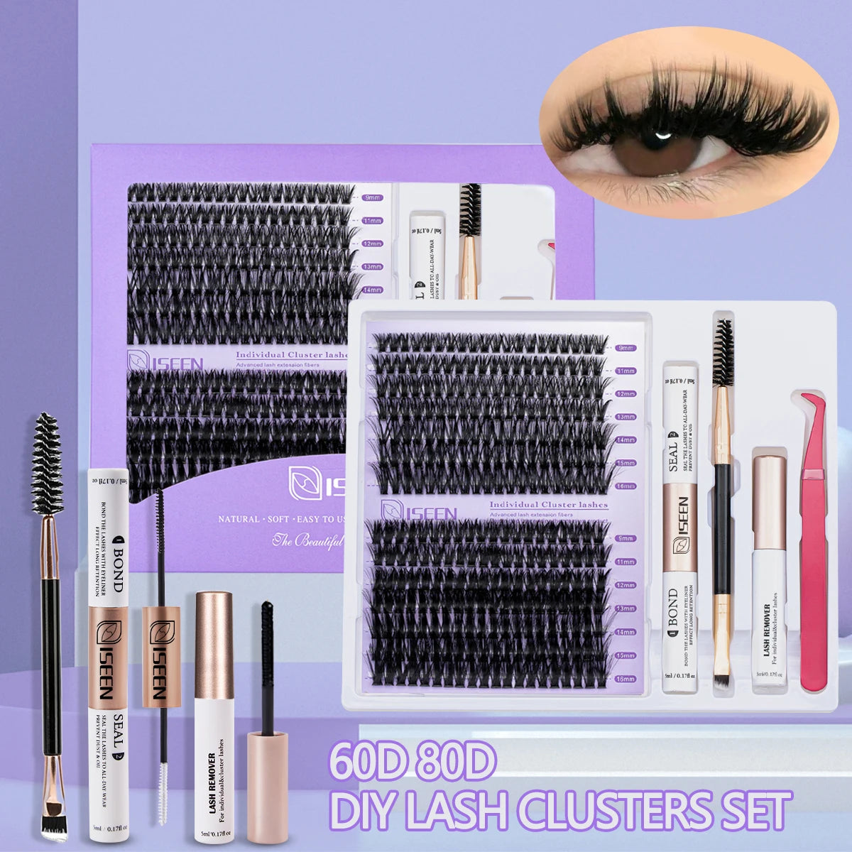 DIY Lash Extension Mix Styles Kit β Clusters with Bond, Seal & Tools