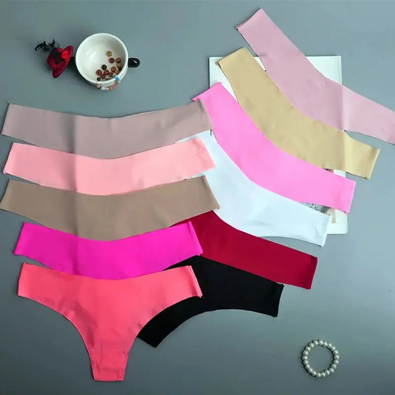 VSilk β 3PCS Women's Seamless Ice Silk V-Waist Panties