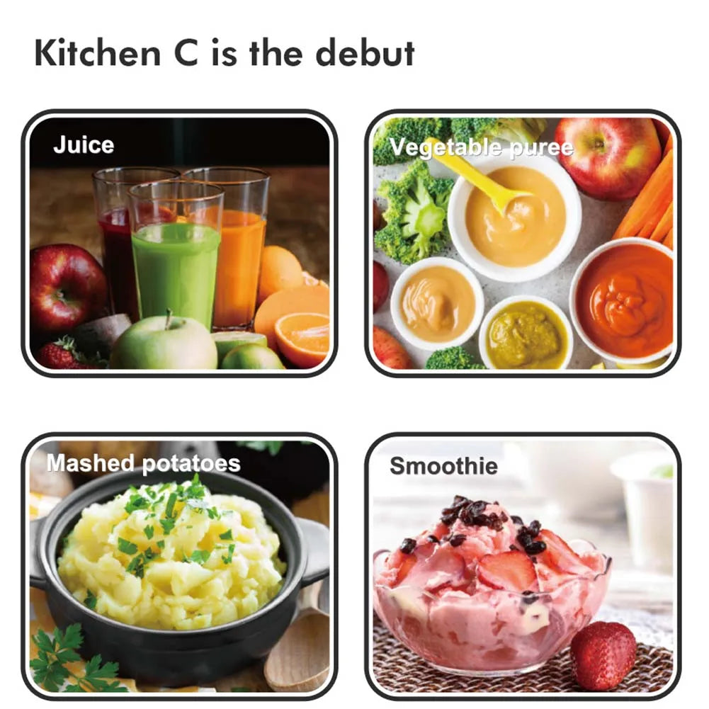 Electric Mini Portable Blender β Handheld Food Processor & Smoothie Mixer for Kitchen Use