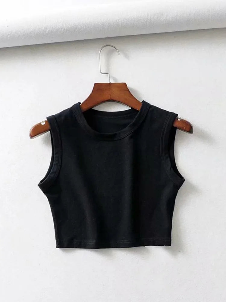 Vintage White & Black Crop Tops β Sexy Biker Punk Streetwear