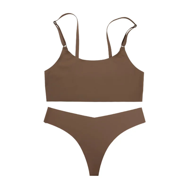 SilkEase β Women's Seamless Ice Silk Bra & Underwear Set