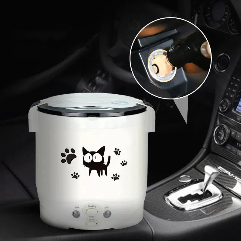 Portable Electric Mini Rice Cooker β 12V/24V/220V MultiCooker for Car, Truck & Home