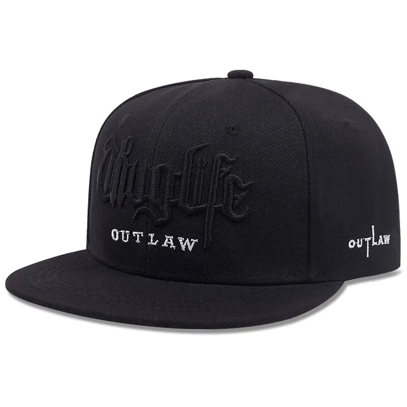 Thug Life Embroidered Snapback Cap β Adjustable Hip-Hop Baseball Hat for Adults
