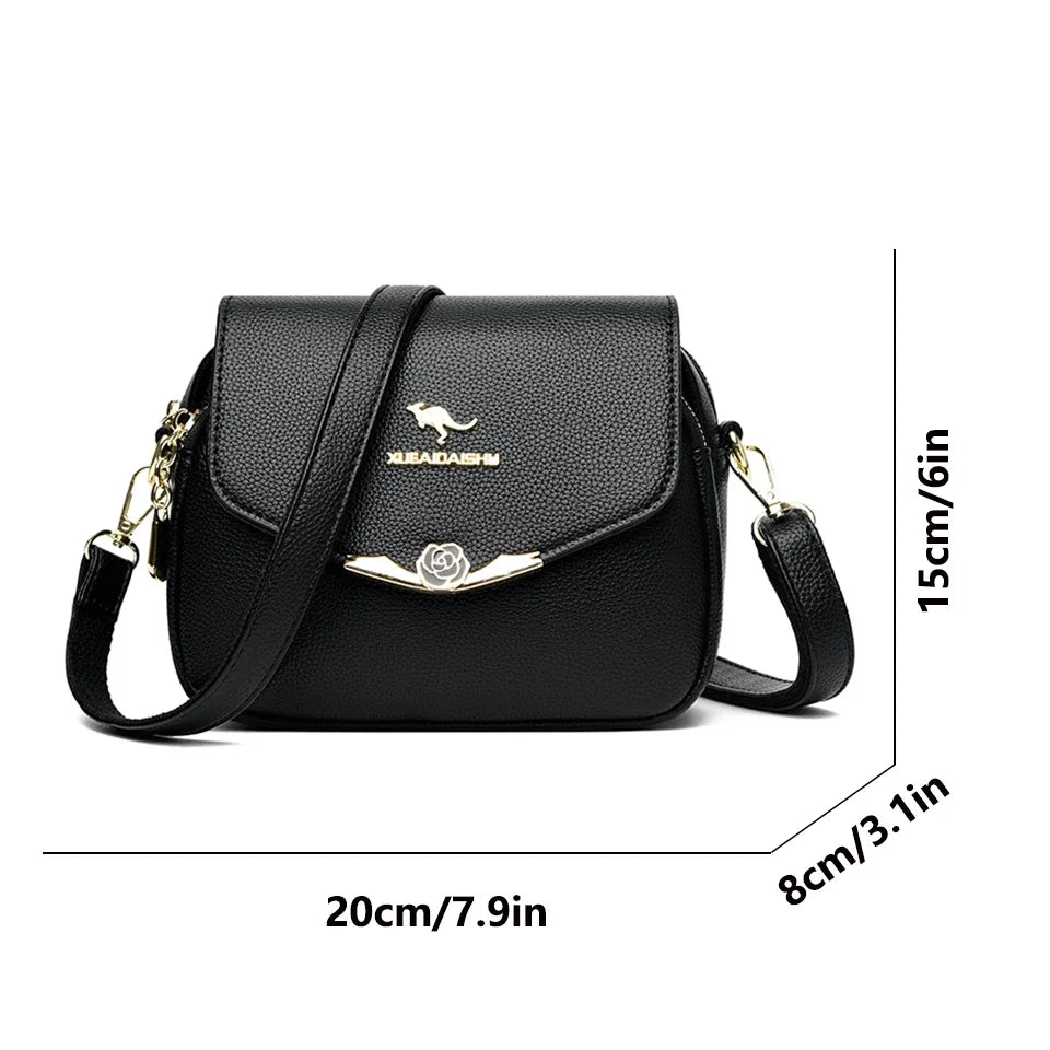 SoftLux β Elegant Soft Leather Small Messenger Bag