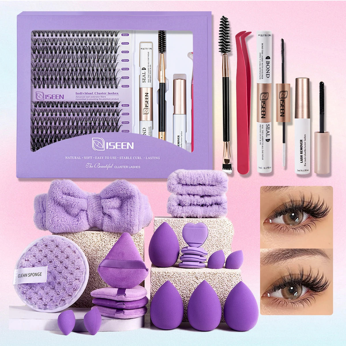 DIY Lash Extension Mix Styles Kit β Clusters with Bond, Seal & Tools