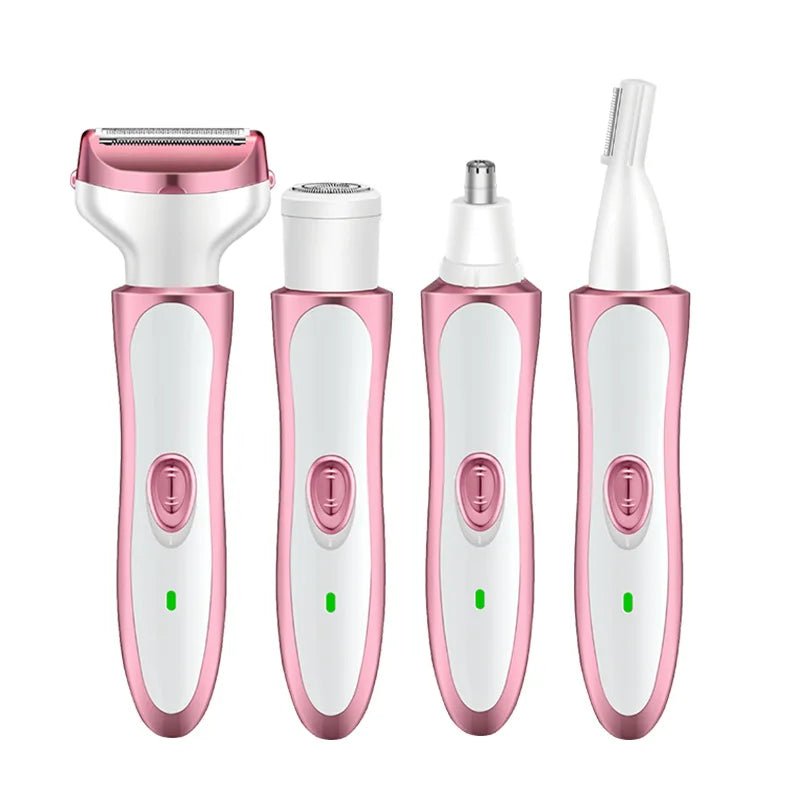 4-in-1 Rechargeable Electric Shaver for Women β Cordless Razor for Face, Arms & Legs