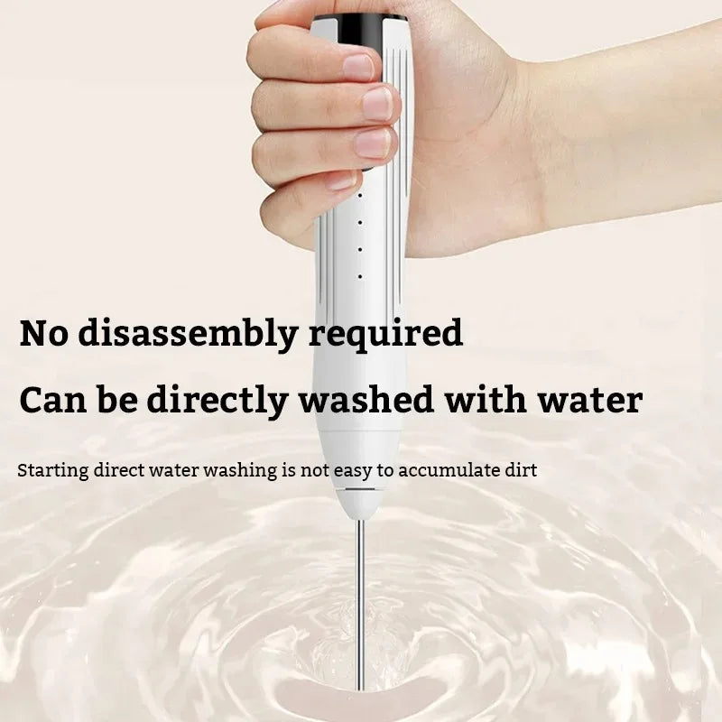 Electric Milk Frother β USB Rechargeable 3-Speed Foam Maker & Handheld Egg Beater