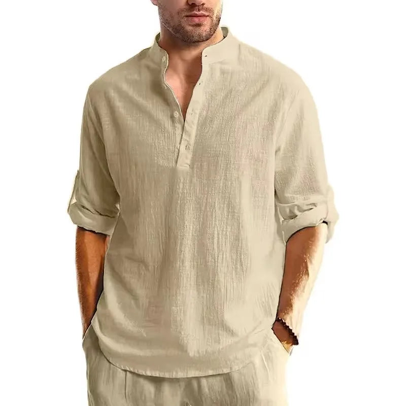 FlexHenley – Long Sleeve Cotton Polo Tee