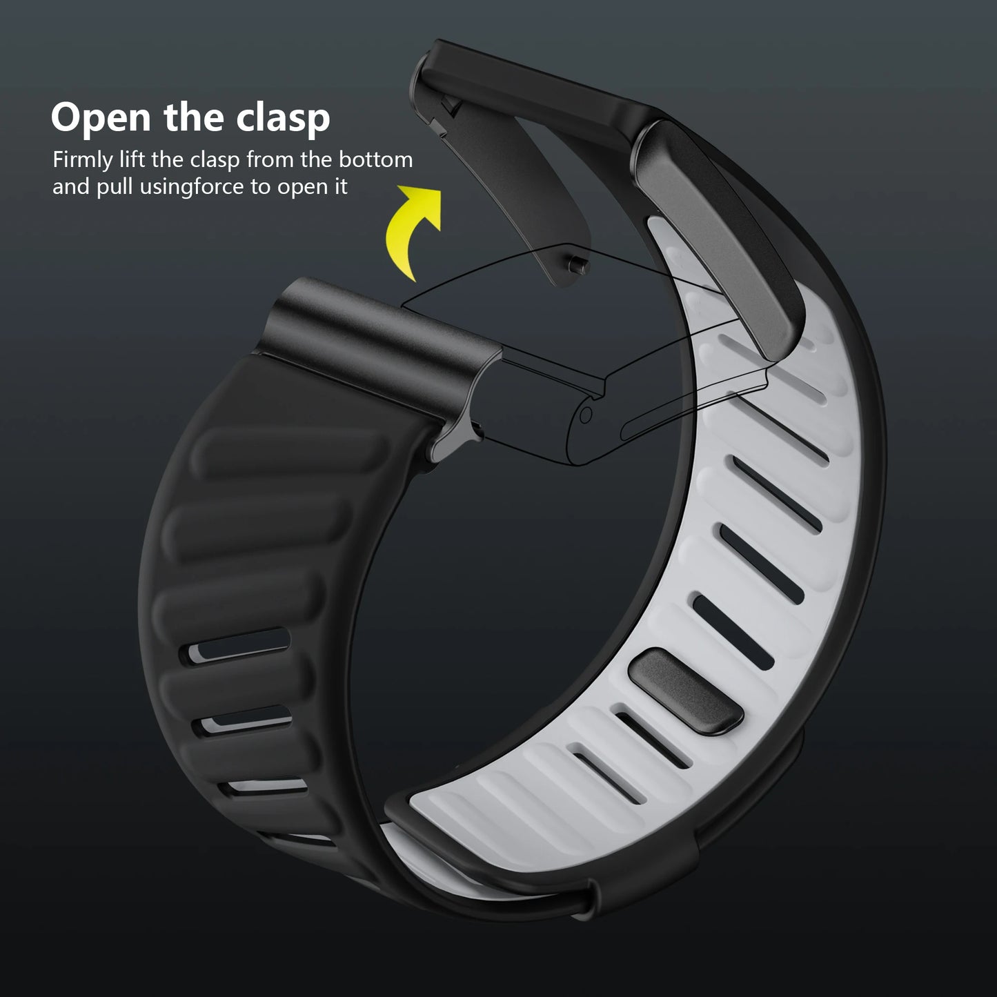 SportFlex Silicone Replacement Strap β For WHOOP 4.0 Fitness Tracker