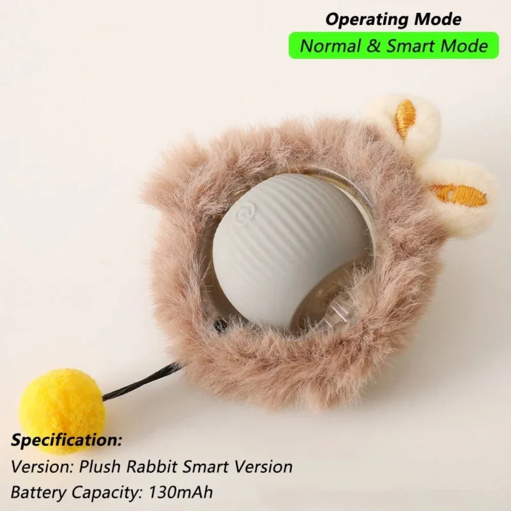 Interactive Smart Rolling Ball Toy β Rechargeable Electric Cat Toy with Faux Tail